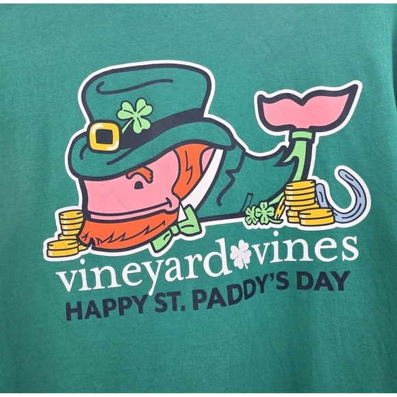VINEYARD VINES ST PATRICKS DAY SHIRT MENS SMALL GREEN LONG SLEEVE LEPRECHAUN - Picture 5 of 8